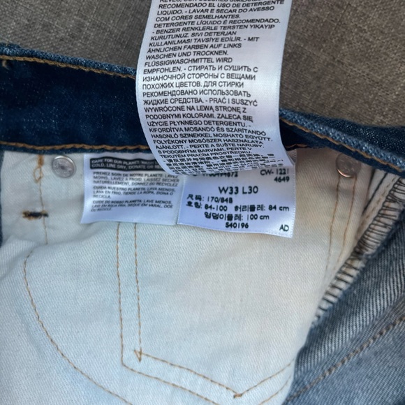 Levi’s 514 Straight Leg Jeans, Dark Wash, Men’s 33 x 30 - Picture 6 of 7